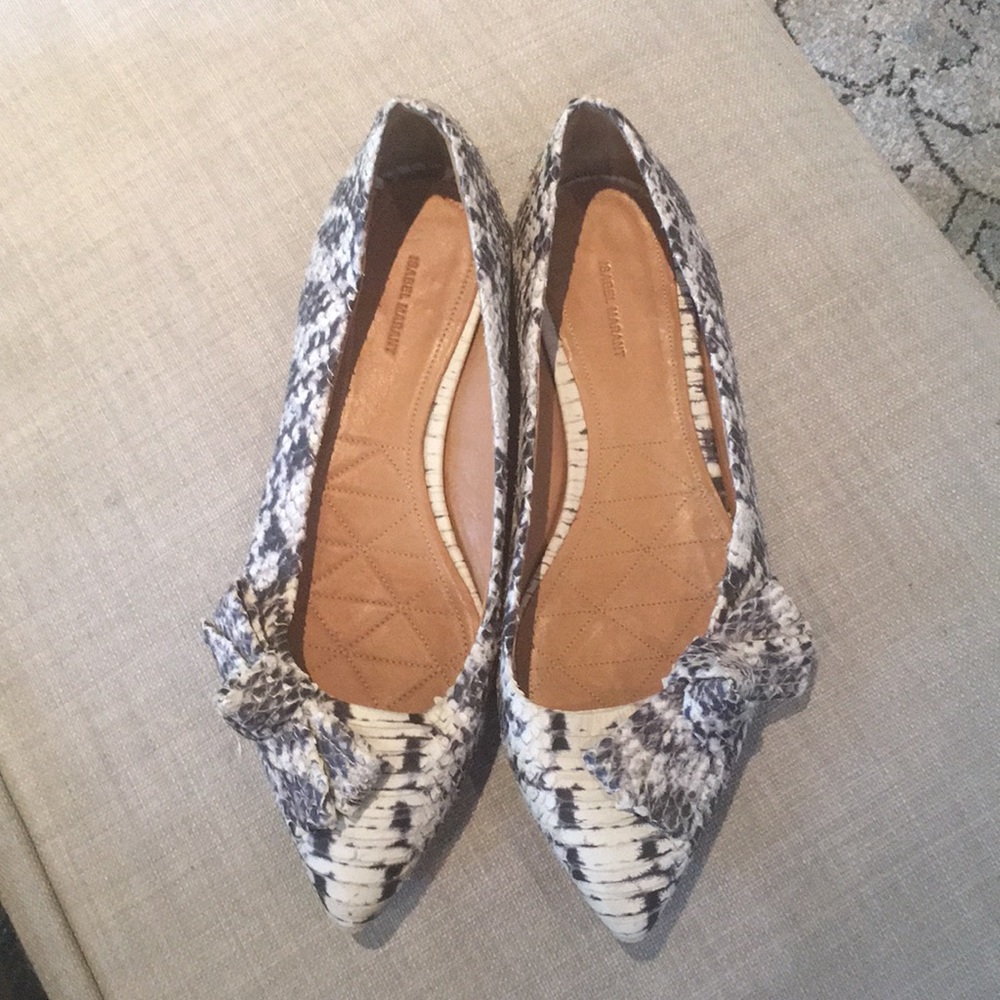 Excellent condition Isabel Marant snakeskin flats